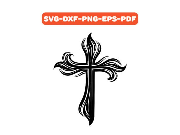 Download Flame Inspired Cross Design SVG Vector - Cross design svg Collection