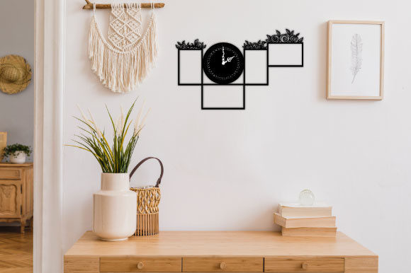 Download Laser Cut Decorative Wall Clock - Premium Resources