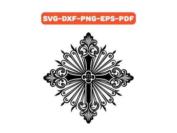 Download Elegant Ornate Cross Design SVG Vector - Cross design svg Collection