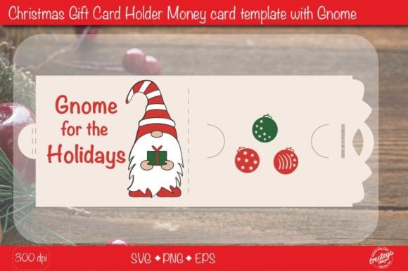 Download Christmas Gift Card Holder Template SVG - Gift card holder Collection