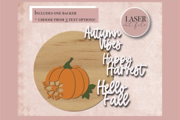 Download Fall Floral Pumpkin Sign Laser SVG File - Laser svg file Collection