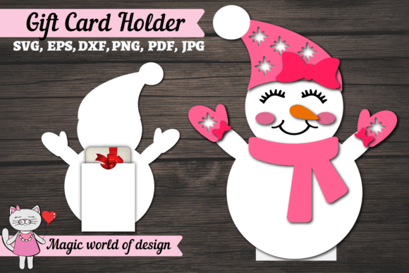 Download Christmas Snowman Gift Card Holder Svg, - Gift card holder Collection